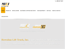 Tablet Screenshot of hawaiianlifttruck.com